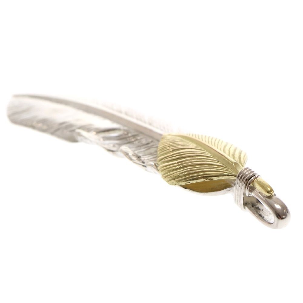 TADY & KING タディアンドキング SVフェザーハートK18 上金特大フェザー LLサイズ ペンダント ネックレストップ シルバー/ゴールド TADY\u0026KING特大ハートK18フェザー剣先K18 : TADY＆KING店