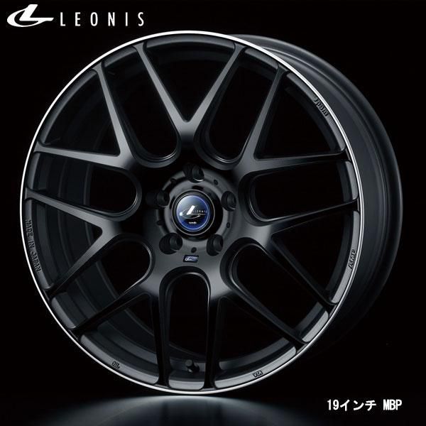 WEDS レオニス ナヴィア06 18x7.0J+47 5H/100 MBP/マットブラックリムポリッシュ (4本) 