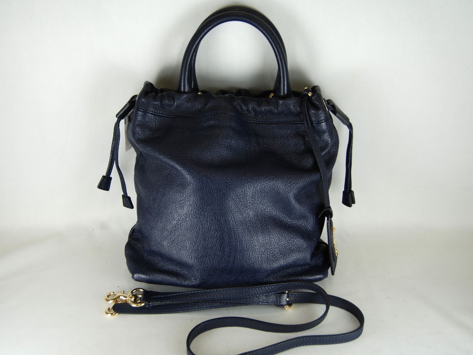 USED/AB】ETROエトロ□レザーハンドバッグ□2way□ネイビー - メルカリ