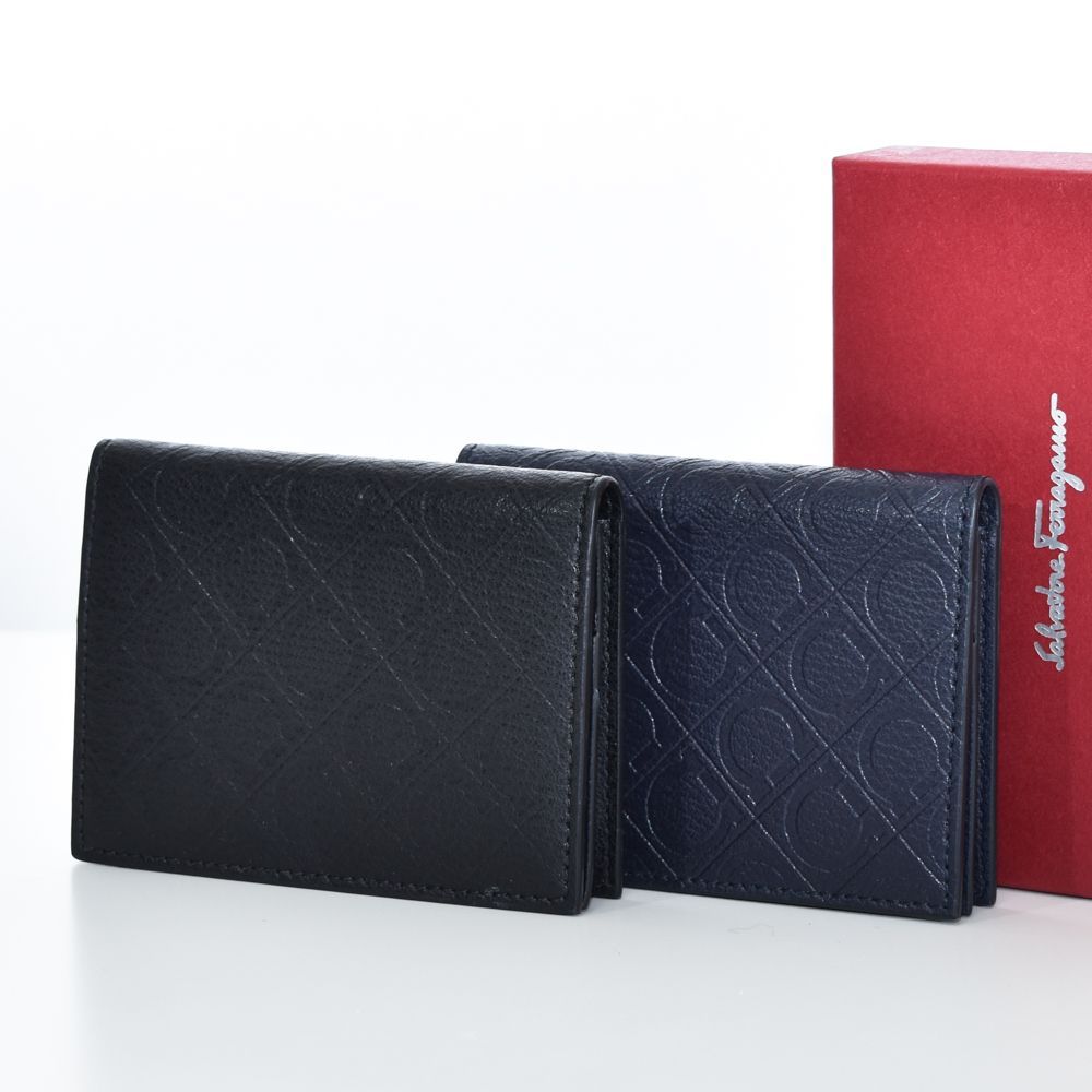 Salvatore Ferragamo カードケース 661661 ガンチーニ エンボスロゴ メンズ レディース フェラガモ FERRAGAMO