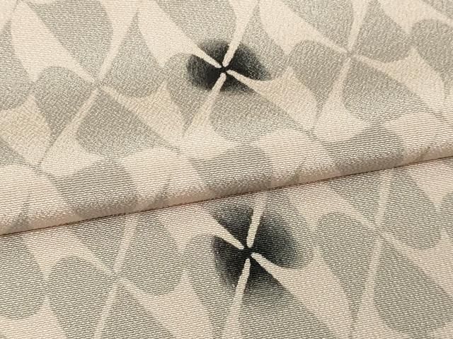 平和屋着物▽上質な小紋 単衣 型染め 花尽くし文 正絹 逸品