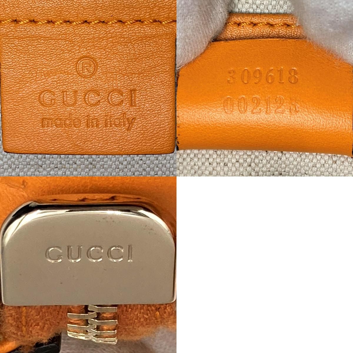 美品 GUCCI グッチ 309618 マイクログッチシマ ショルダーバッグ ワンハンドル レザー オレンジ 中古 - メルカリ