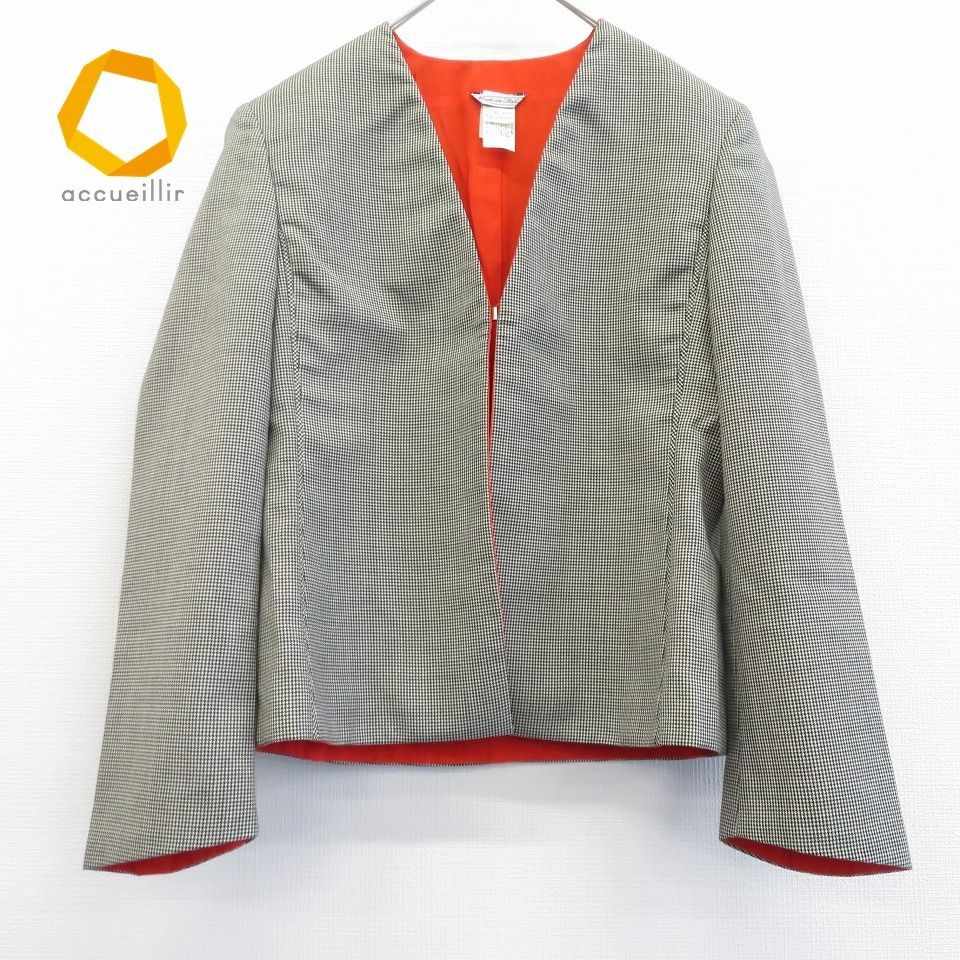 GIANNI VERSACE ノーカラージャケット　ブラック　イタリア製 Gianni Versace ジャンニ ヴェルサーチ イタリア製 ジャケット