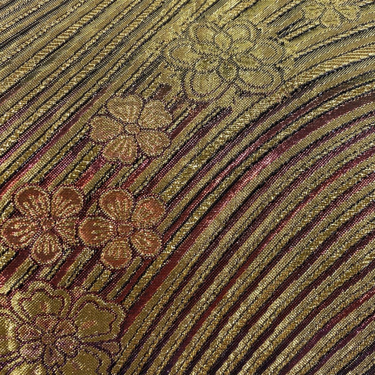 袋帯 秀品 桜 流水 箔 金糸 金色 六通 正絹 【中古】 - メルカリ