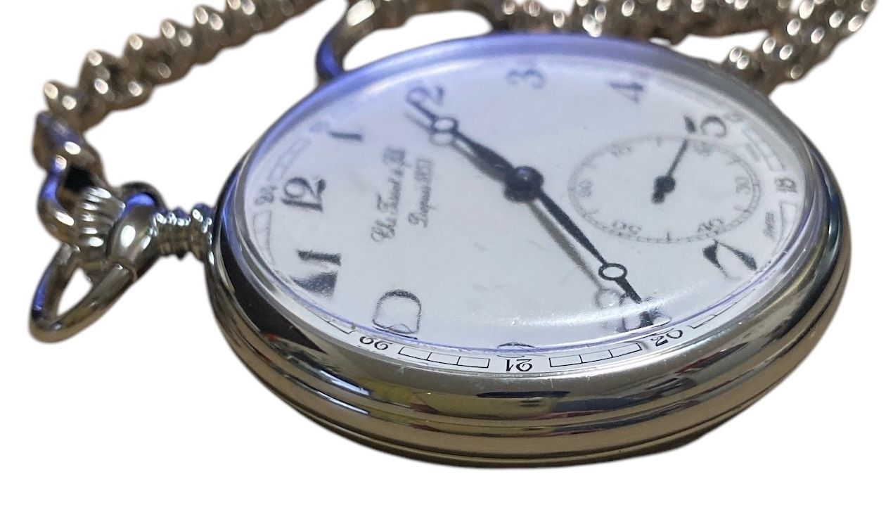 稼働　chs tissot & fils depuis 1853 懐中時計　刻印 TISSOT ティソ 懐中時計 (chs tissot & fils depuis) 1853 裏蓋刻印