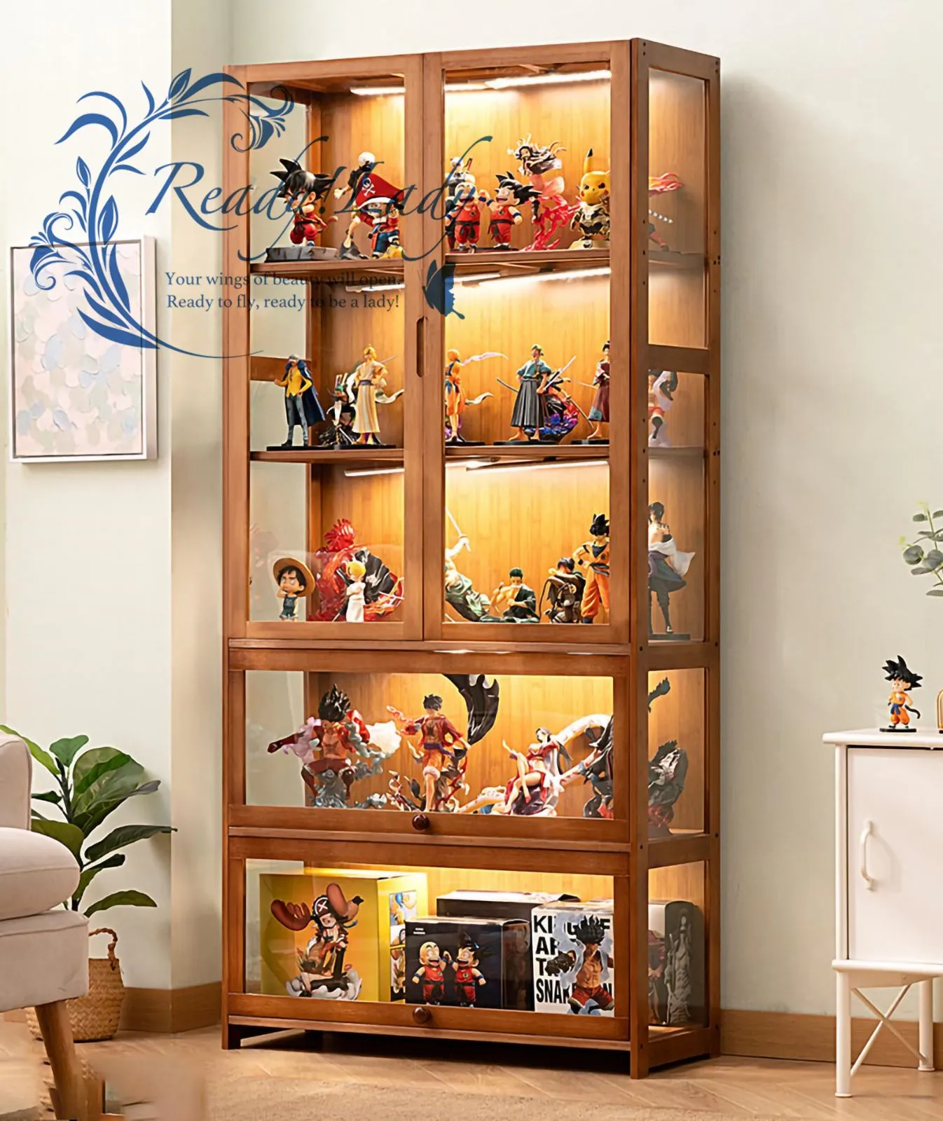 ガラスケース コレクションケース ショーケース キャビネット 棚 1997