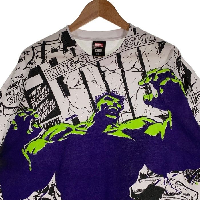 HUF ハフ MARVEL HULK Gamma S/S Tee マーベル ハルク プリントTシャツ ホワイト TS01973 Size XXL