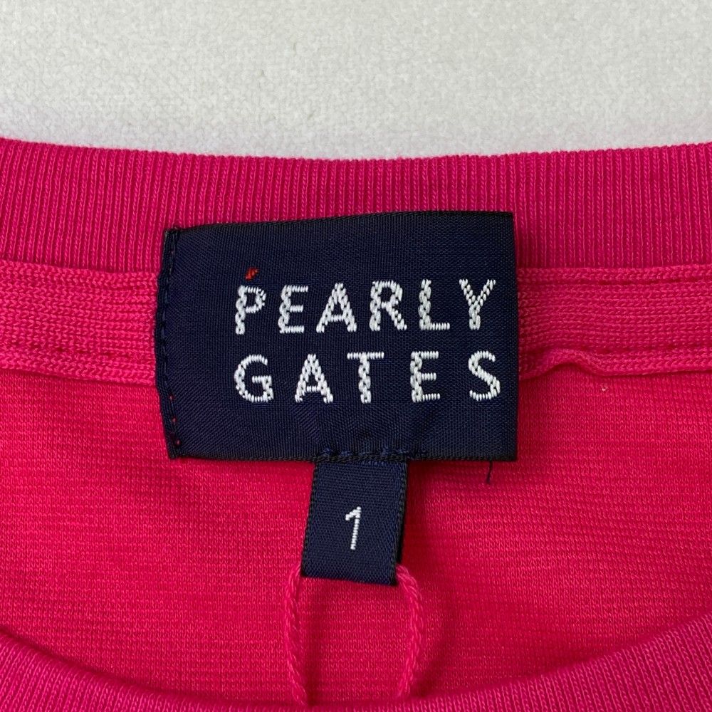 サイズ：1 PEARLY GATES パーリーゲイツ 2023年モデル 半袖Tシャツ  ピンク系 [240101444230] ゴルフウェア レディース ストスト サイズ：1 PEARLY GATES パーリーゲイツ 2023年モデル 半袖T
