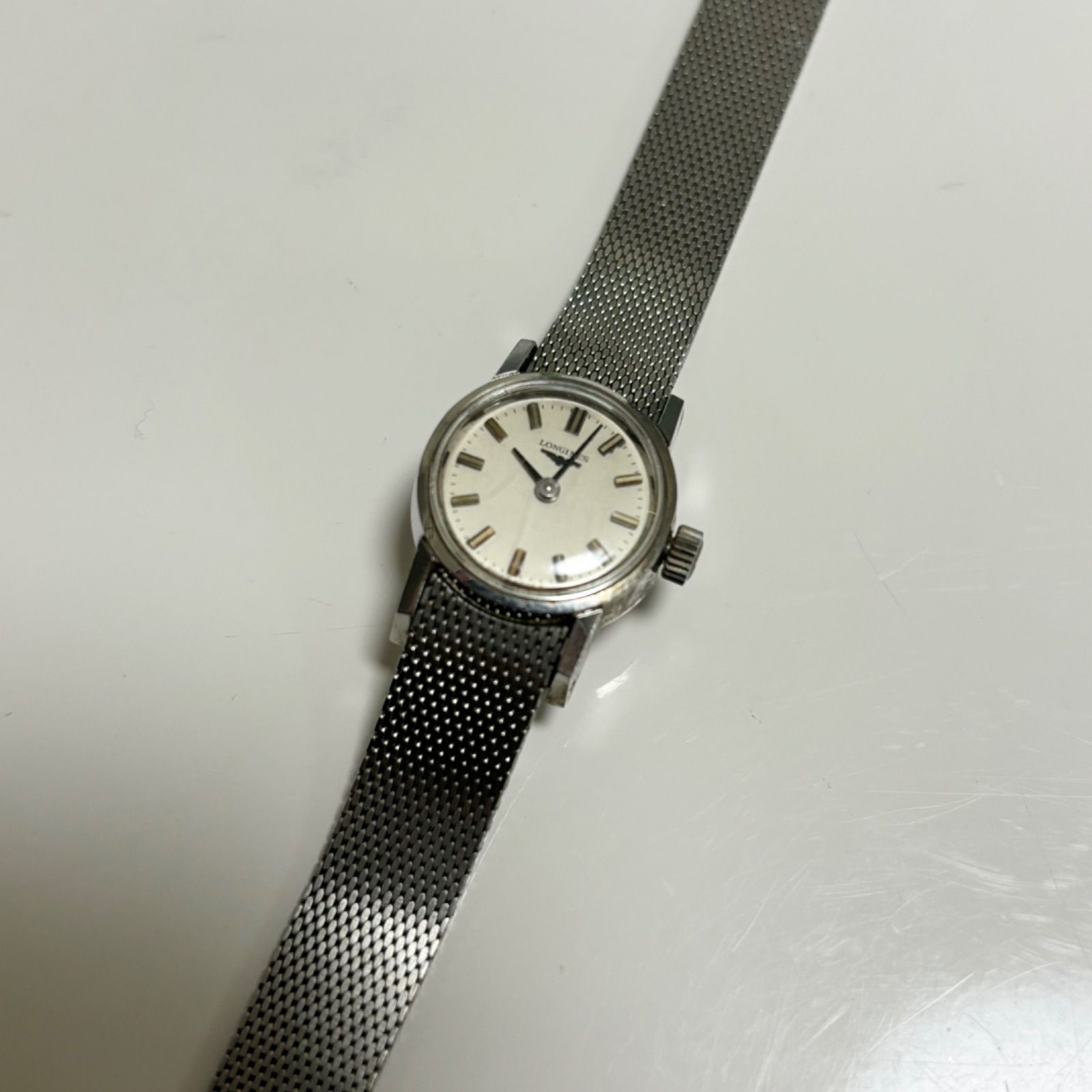 稼働美品　ロンジン　手巻き　腕時計 レディース　シルバー　14K張 送料無料】LONGINES/ロンジン/手巻き腕時計/レディース/シルバー