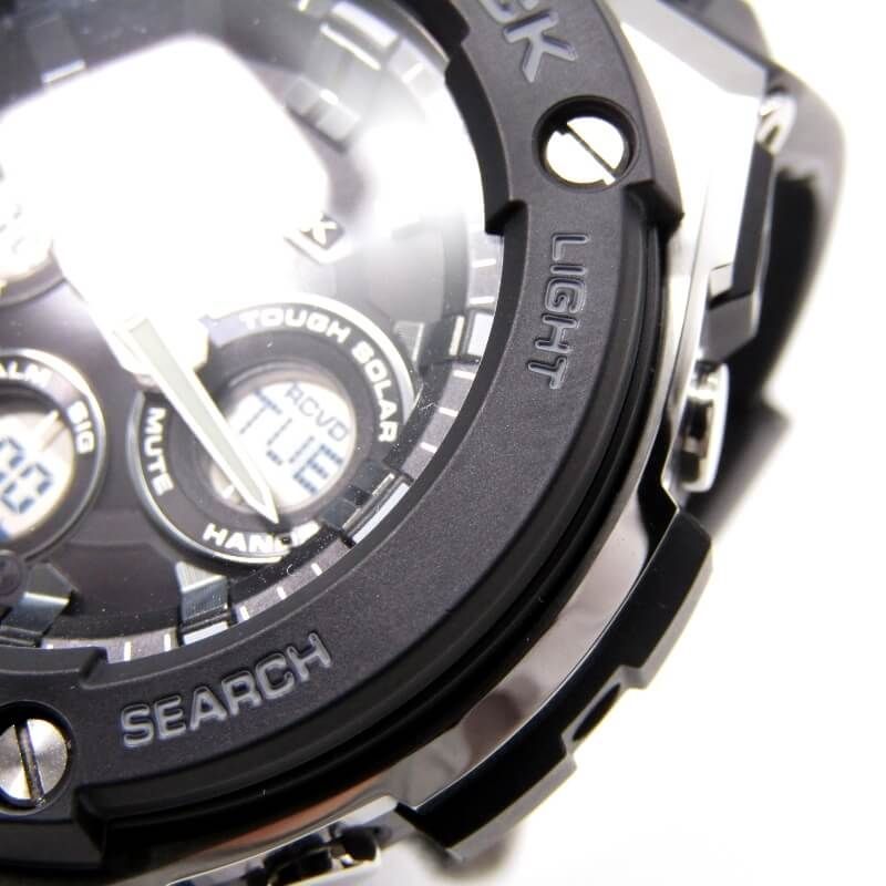 美品 CASIO G-SHOCK Gショック GST-W300-1AJF G-STEEL 電波ソーラー アナデジ ミドルサイズ メンズ Gスチール ブラック  シルバー28008125 - メルカリ