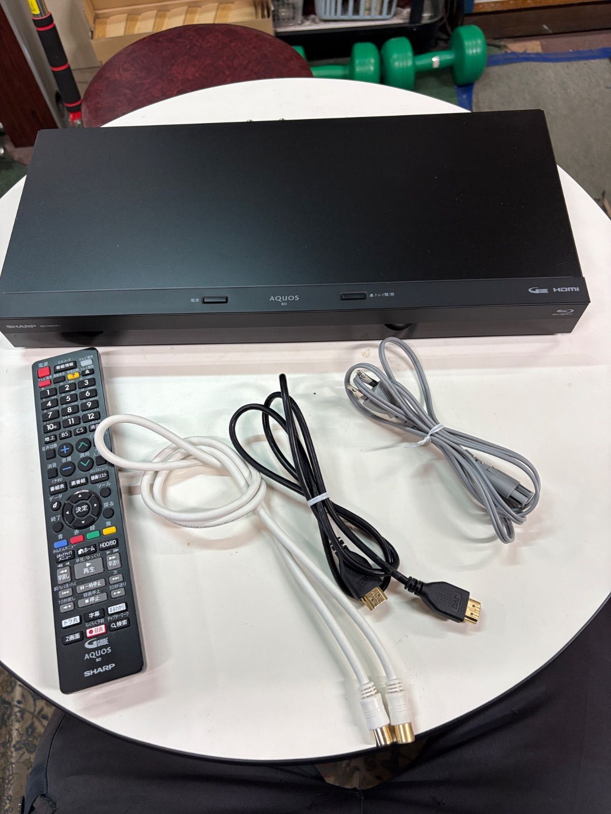 SHARP ブルーレイディスクレコーダー 2B-C05CW1 リモコン HDMIケーブル付き