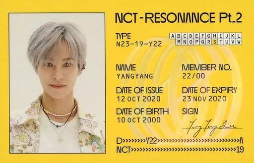 NCT 2020 RESONANCE departure ヤンヤン トレカ 中古】コレクションカード(男性) NCT 2020/ヤンヤン/CD「2nd Album