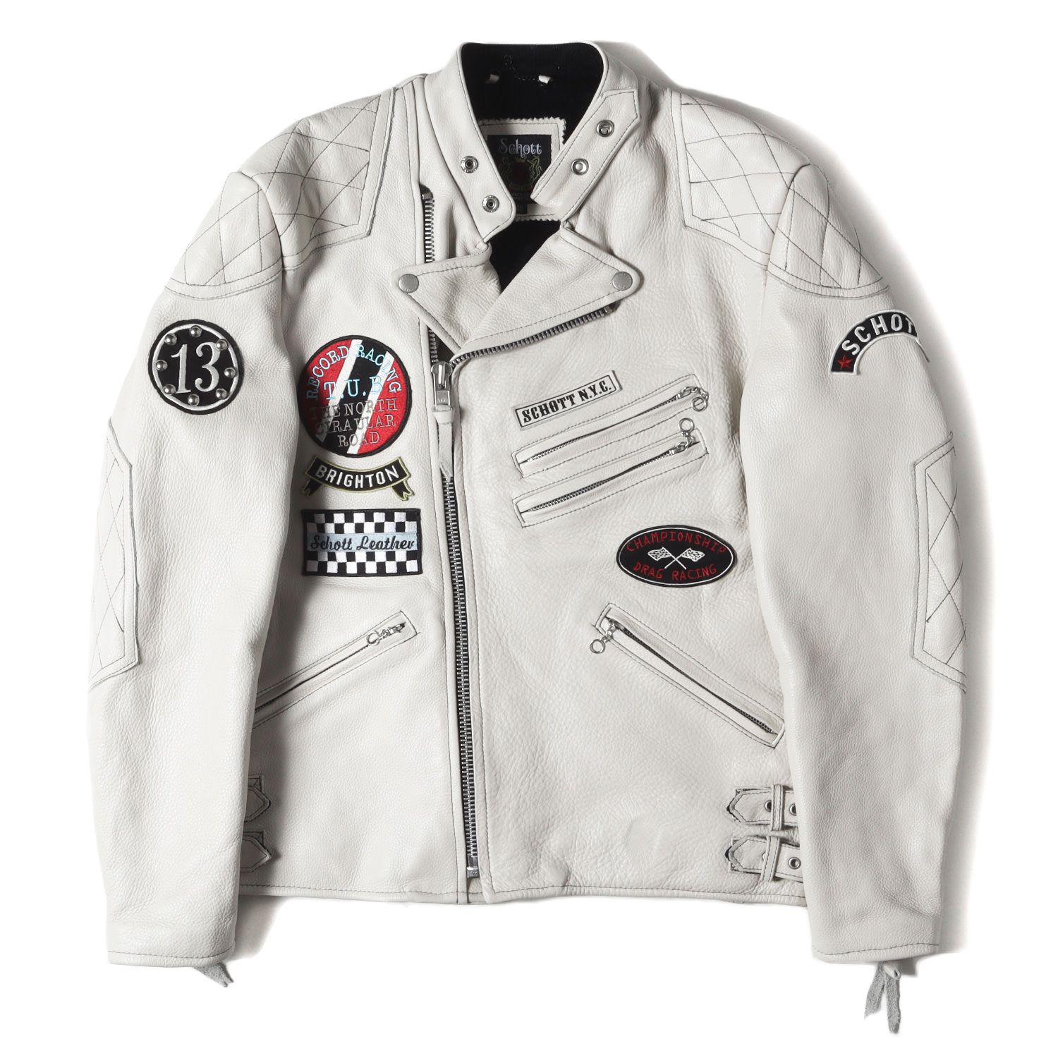 美品 Schott ショット ジャケット サイズ:40(L) クロスボーン 純正 