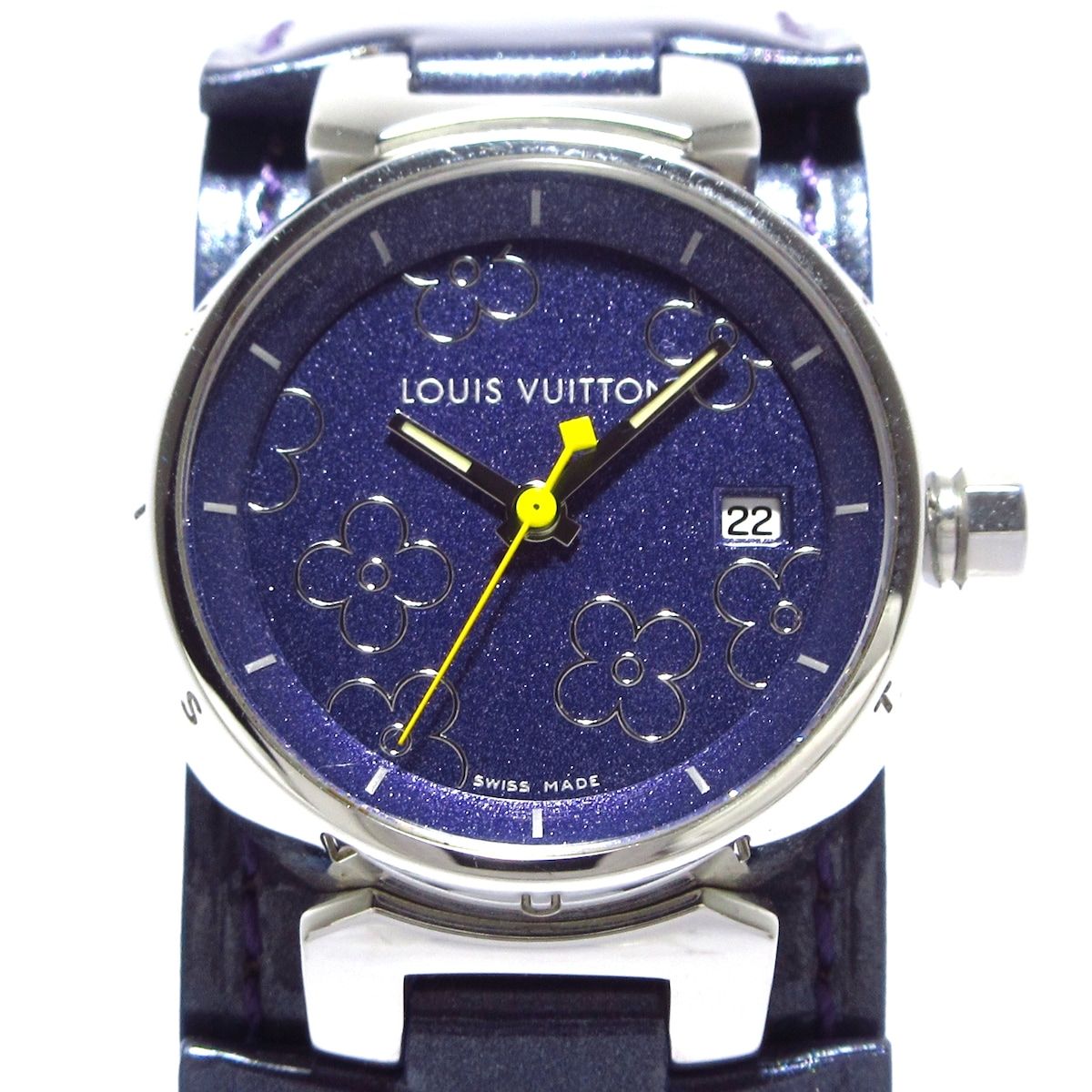 LOUIS VUITTON ヴィトン 腕時計 タンブールラブリーPM Q121B レディース SS|モノグラムヴェルニベルト パープル