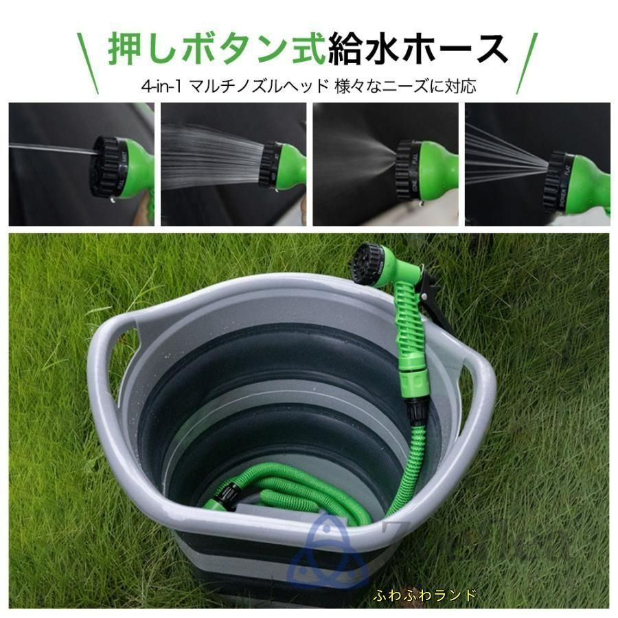 USB充電できるコードレス高圧洗浄機! 折りたたみ式バケツ付属で、外出