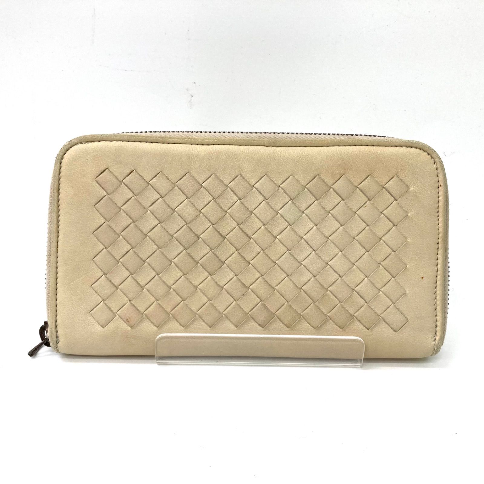 ボッテガ イントレチャート 長財布 ベージュ BOTTEGA VENETA】ボッテガヴェネタ イントレチャート 長財布 ベージュ