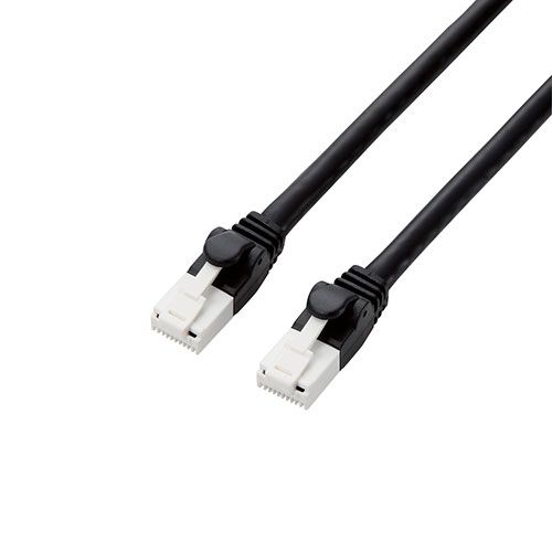  【5個セット】 エレコム ツメ折れ防止LANケーブル(Cat6A) GM-LDGPAT/BK100X5 LANケーブル