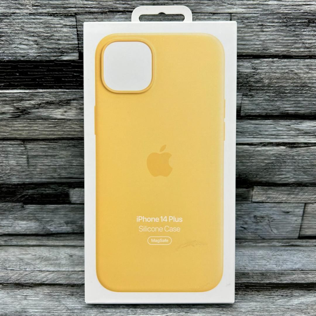 新品未開封 Apple 純正 iPhone14 Plus シリコンケース サングロー 黄色