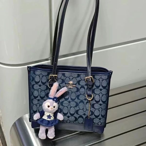 COACH コーチ CH228 トートバッグ デニム モリー トート 25?シグネチャー シャンブレーキャンバス 2WAY 斜めがけ レディース  アウトレット レディース mollie tote 25 - メルカリ