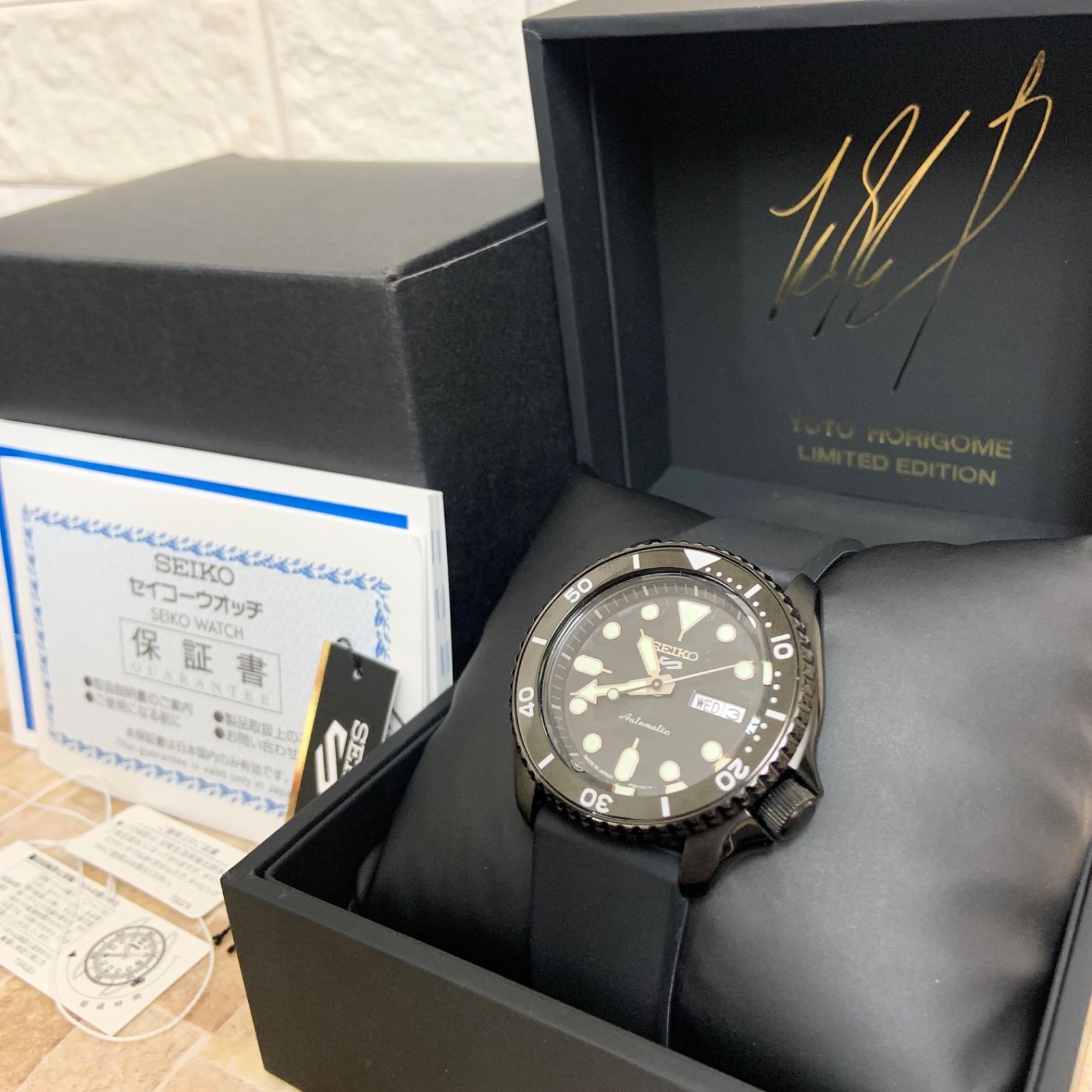 美品】SEIKO セイコー 5スポーツ SBSA175 堀米雄斗モデル 迷彩ブラック 