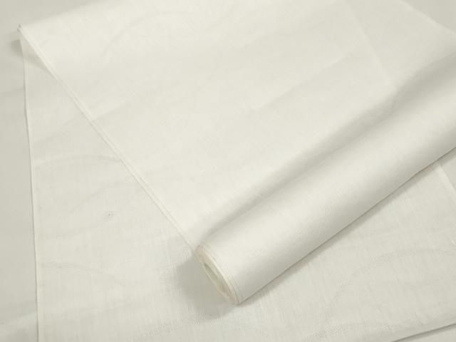 平和屋着物＊夏物 長襦袢 反物 着尺 芝紋紗 生成り色 麻 DAAW7722zzz
