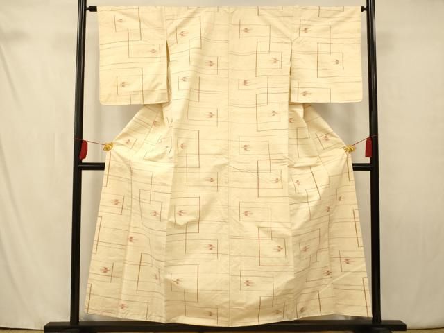 平和屋着物○本場琉球紬 飛鳥文 正絹 逸品 AAAX0753zg