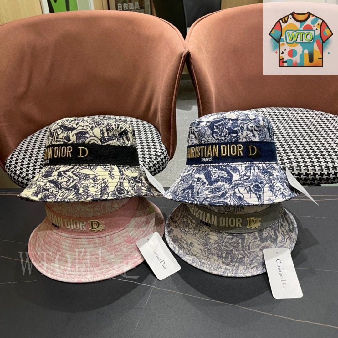 Dior☆ハット ロゴ 刺繍 クロシュ エレガント 折りたためる org.jpg