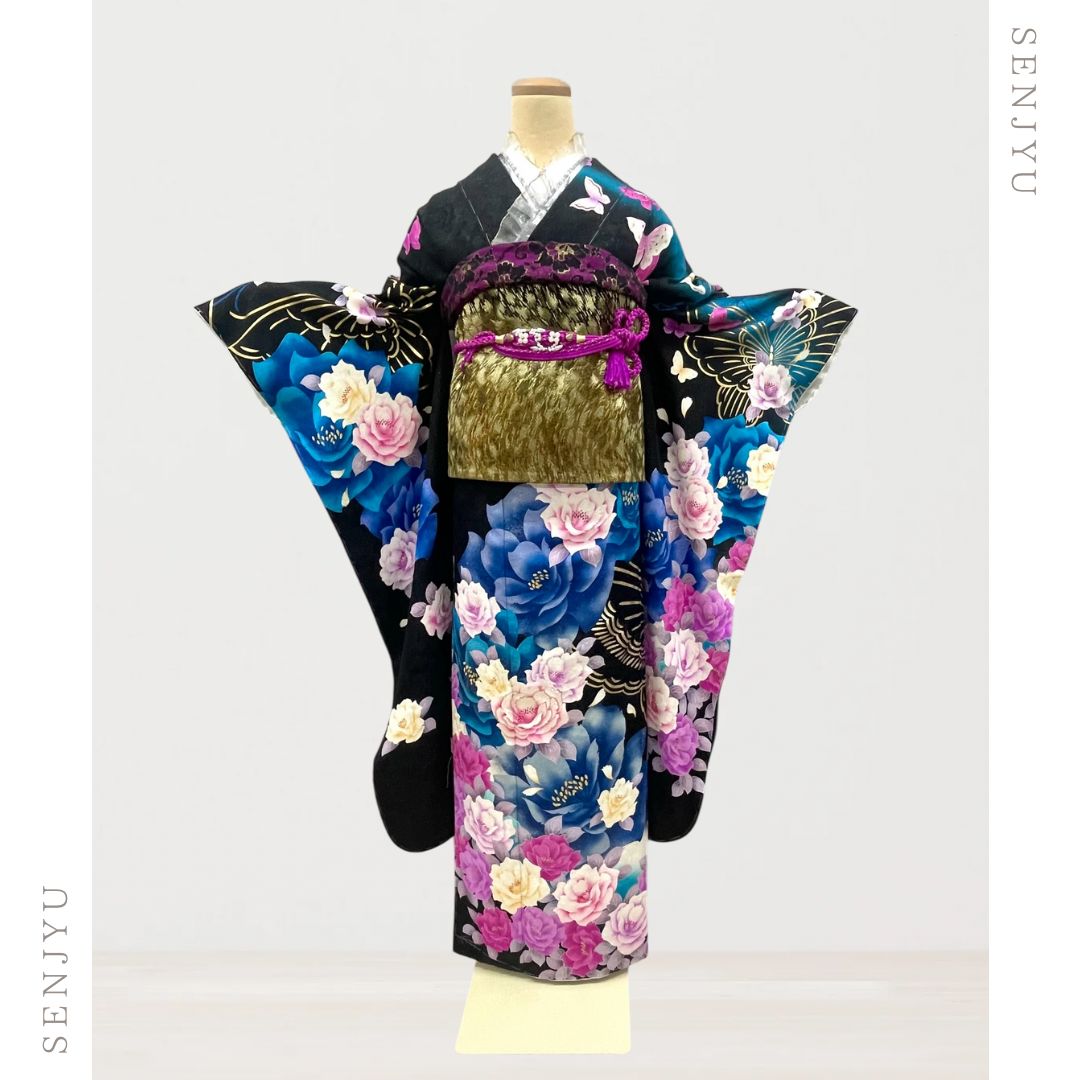 新品】❀振袖7点セット❀ 振袖 正絹 フルセット 中古 美品 成人