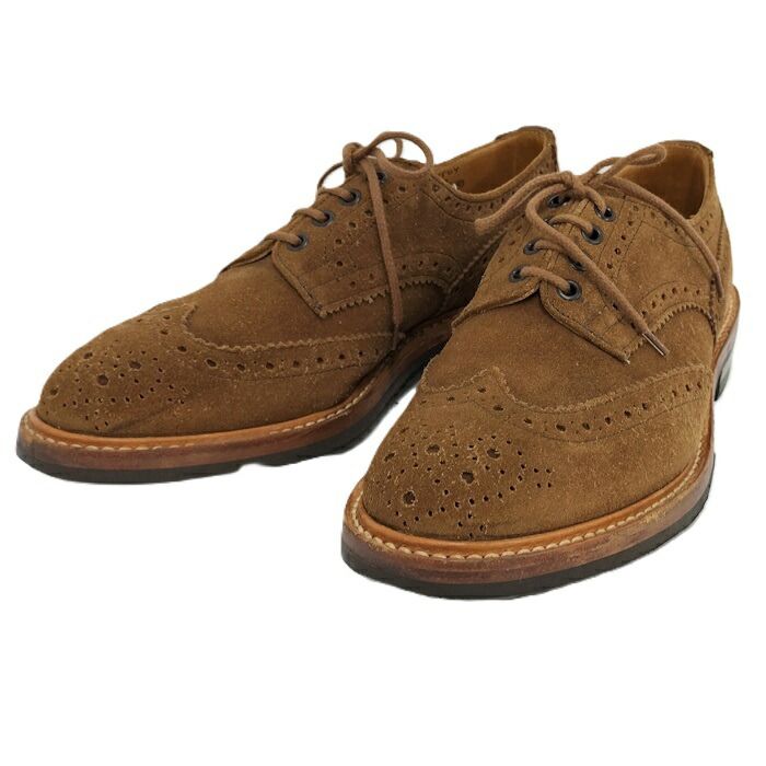Trickers カントリーシューズ サイズ 8 スエード ウィングチップ ブラウン M5633