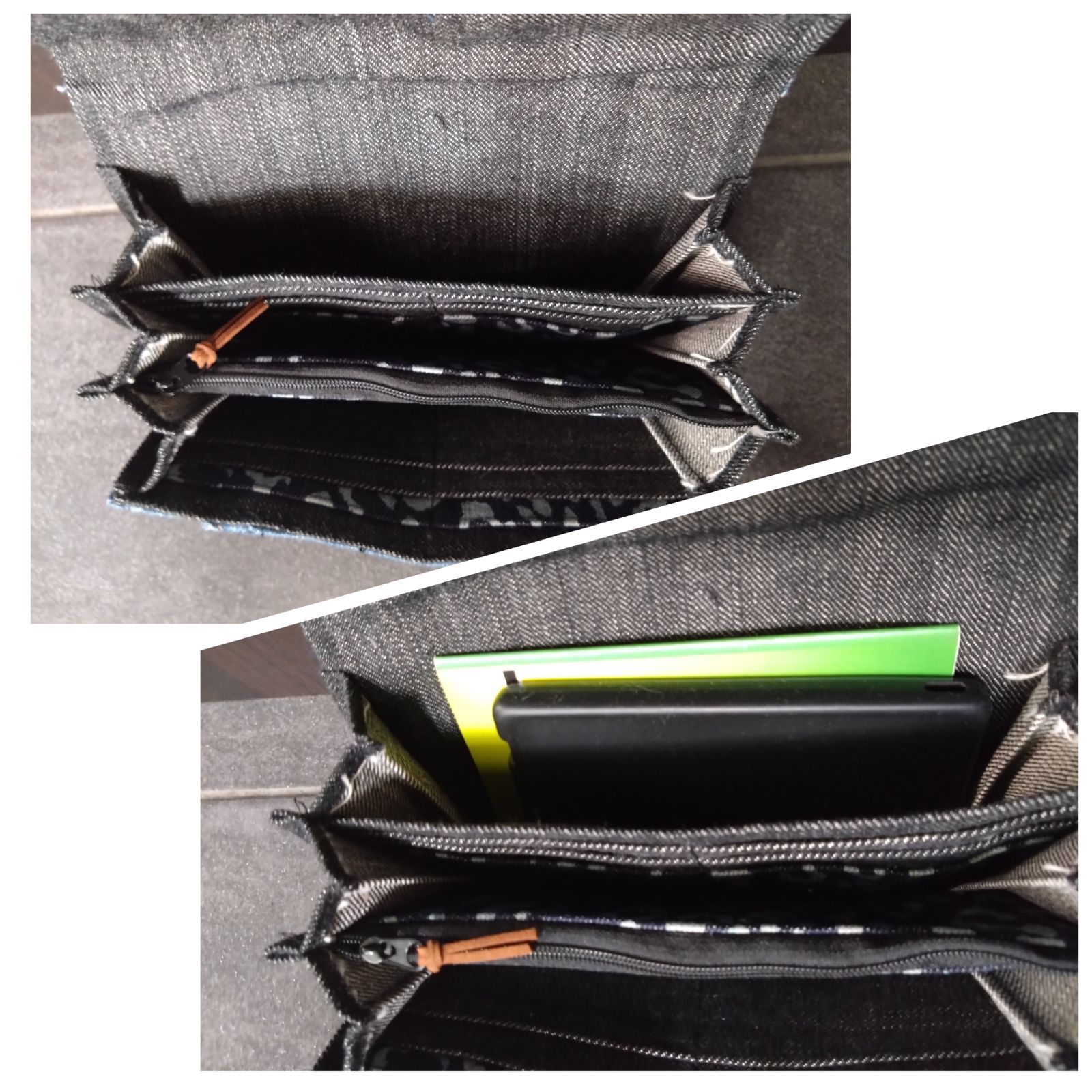 通帳も入る☺️紐付きやりくり財布 12カードポケット