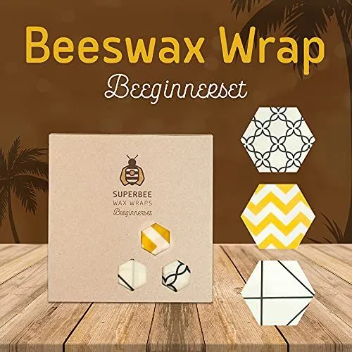 S,M,L_Classical SuperBee Beeswax Wraps 蜜蝋ラップ ミツロウラップ