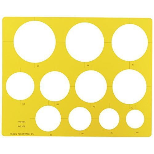 まとめ買い 内田洋行 テンプレート No.106 円定規 1-843-0106 3枚セット