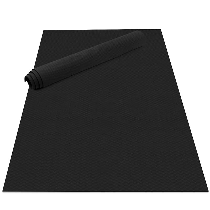 商品 Odoland ヨガマット エクササイズマット 200x130cm 厚6mm 高密度 ニトリルゴム 滑り止め ストラップ付 二人用 トレーニングマット 収納便利 ブラック 1