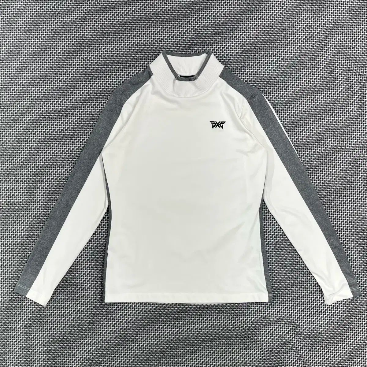 PXG 白|グレー ゴルフ 長袖Tシャツ