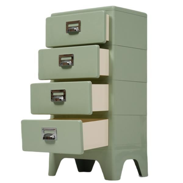 収納ワゴン4段トレイ チェスト レトロ風 組立不要 収納ケース 収納ボックス 引き出し プラスチック ABS素材 北欧風 おしゃれ インテリア かわい 収納ケース MARWIL-DEMENAGEMENTS_CH