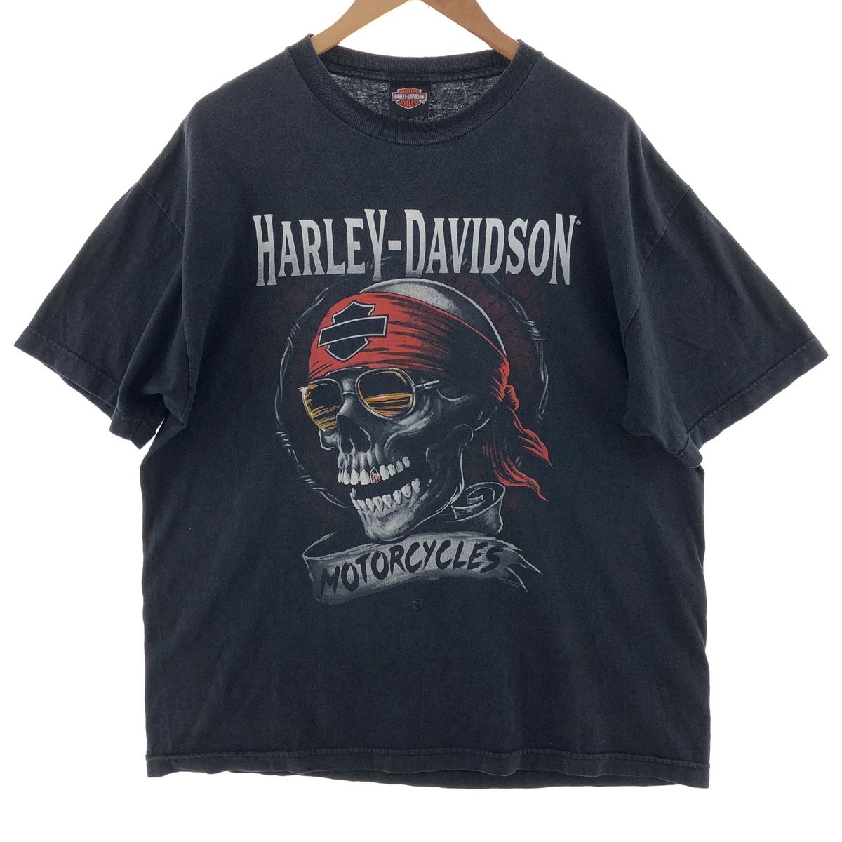 古着 ハーレーダビッドソン Harley-Davidson 鷲柄 イーグル柄 ドクロ柄