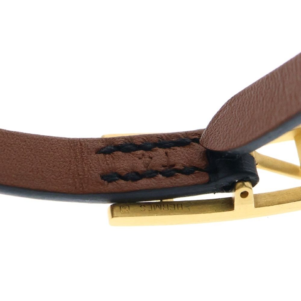 HERMES (エルメス) アピ3 ゴールド金具 レザーブレスレット