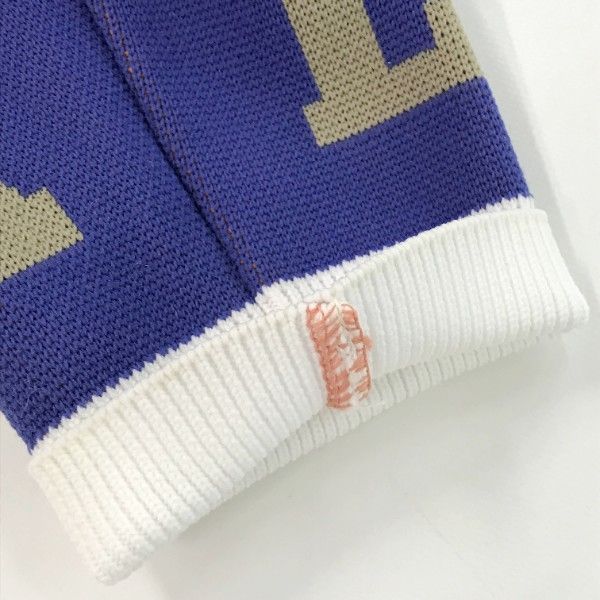 MARK&LONA マークアンドロナ ニット ジップジャケット 総柄 オレンジ系