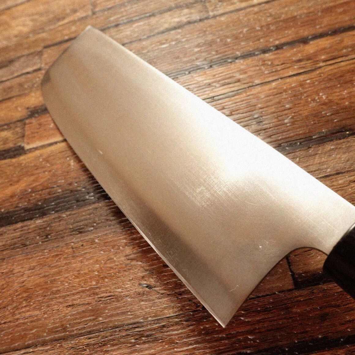 暁里 菜切包丁 研ぎ済 ステンレス 菜切り シール付き 使用感少 165mm
