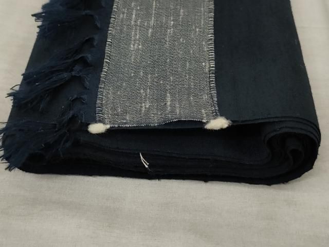 美品　やまと誂製　格子織り出し手織り紬着物/裄68 トールサイズ　紫　d3 美品 やまと誂製 格子織り出し手織り紬着物/裄68 トールサイズ 紫 d3