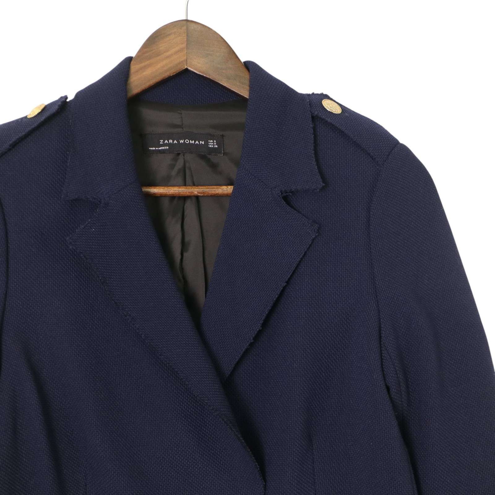 ZARA WOMAN ザラ 通年 金ボタン☆ カットオフ ダブル テーラード