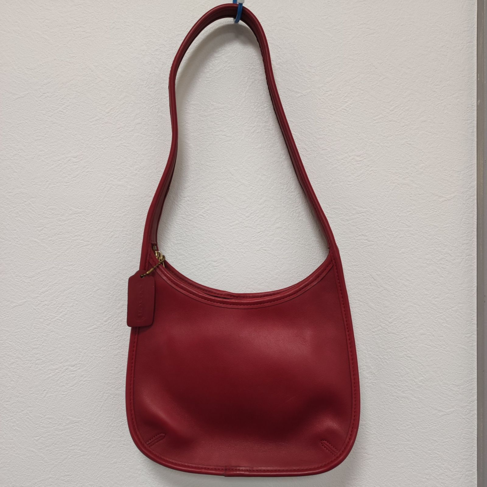 オールドコーチ　ハンドバッグ　9020 赤 美品☆オールドコーチ COACH 9020 レザー ワンショルダーバッグ