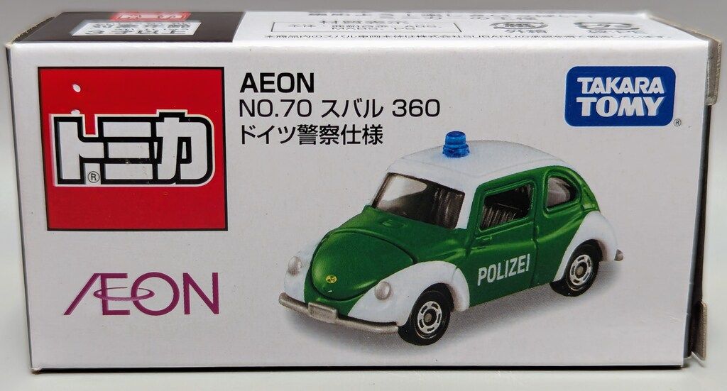 タカラトミー AEONトミカ スバル 360 ドイツ警察仕様 70 - メルカリ