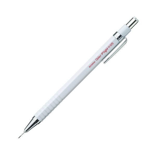 (まとめ) ゼブラ シャープペンシル カラーフライト0.5mm （軸色 ホワイト） MA53-W 1本 〔×50セット〕