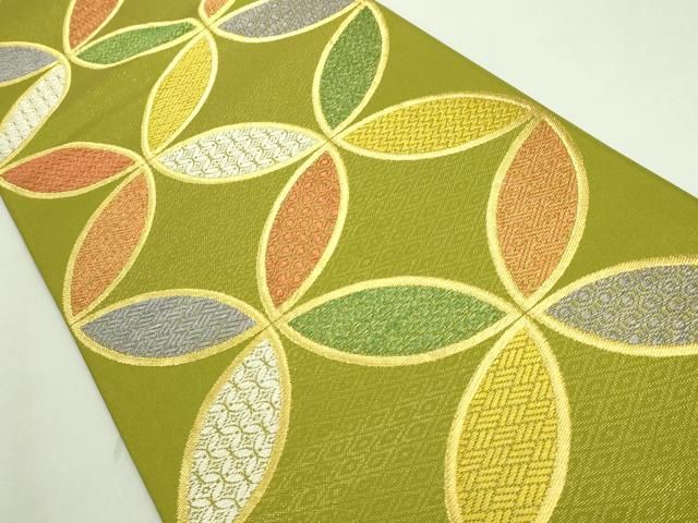 【大好評販売！】 平和屋着物 上 西陣 川島織物 六通柄 本袋帯 唐織 七宝文 金糸 DZAA8807kh5