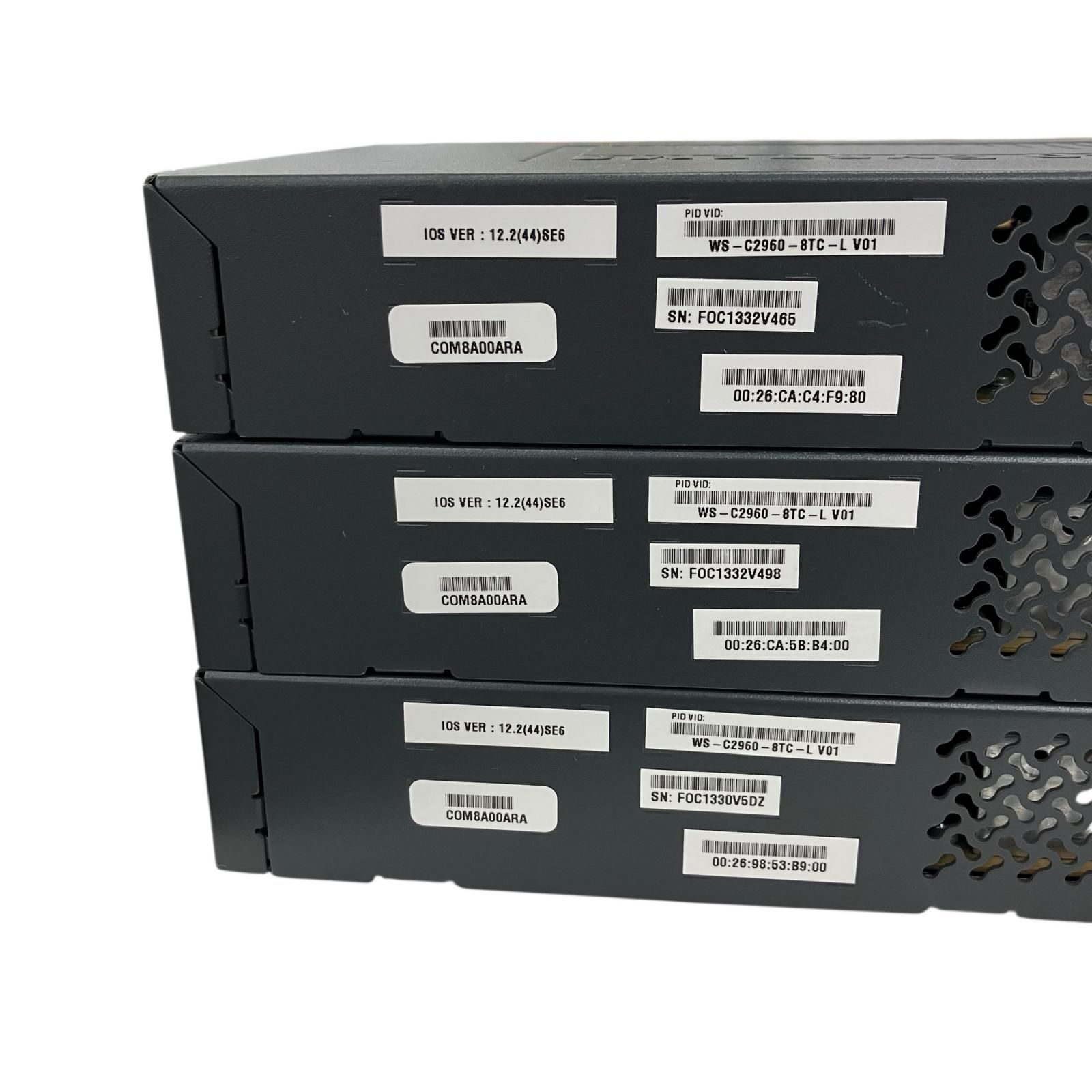 186000 現状品 Cisco Catalyst 2960シリーズ WS-C2960-8TC-L 3点まとめ