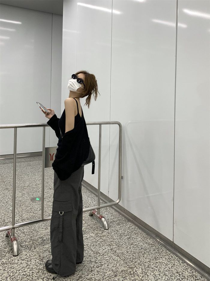 カーゴパンツ ロングパンツ ボトムス レディース ゆったり 無地 ハイウエス ウエストゴム ワークパンツ ワイド ズボン 女性 大人 ボトムス DECORATOM_COM_BR