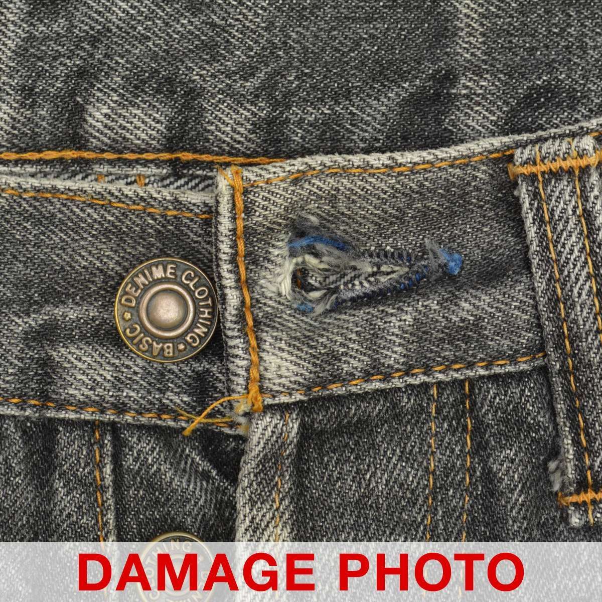 DENIME】旧ドゥニーム BIG-E型 セルビッチ ブラックデニムパンツ