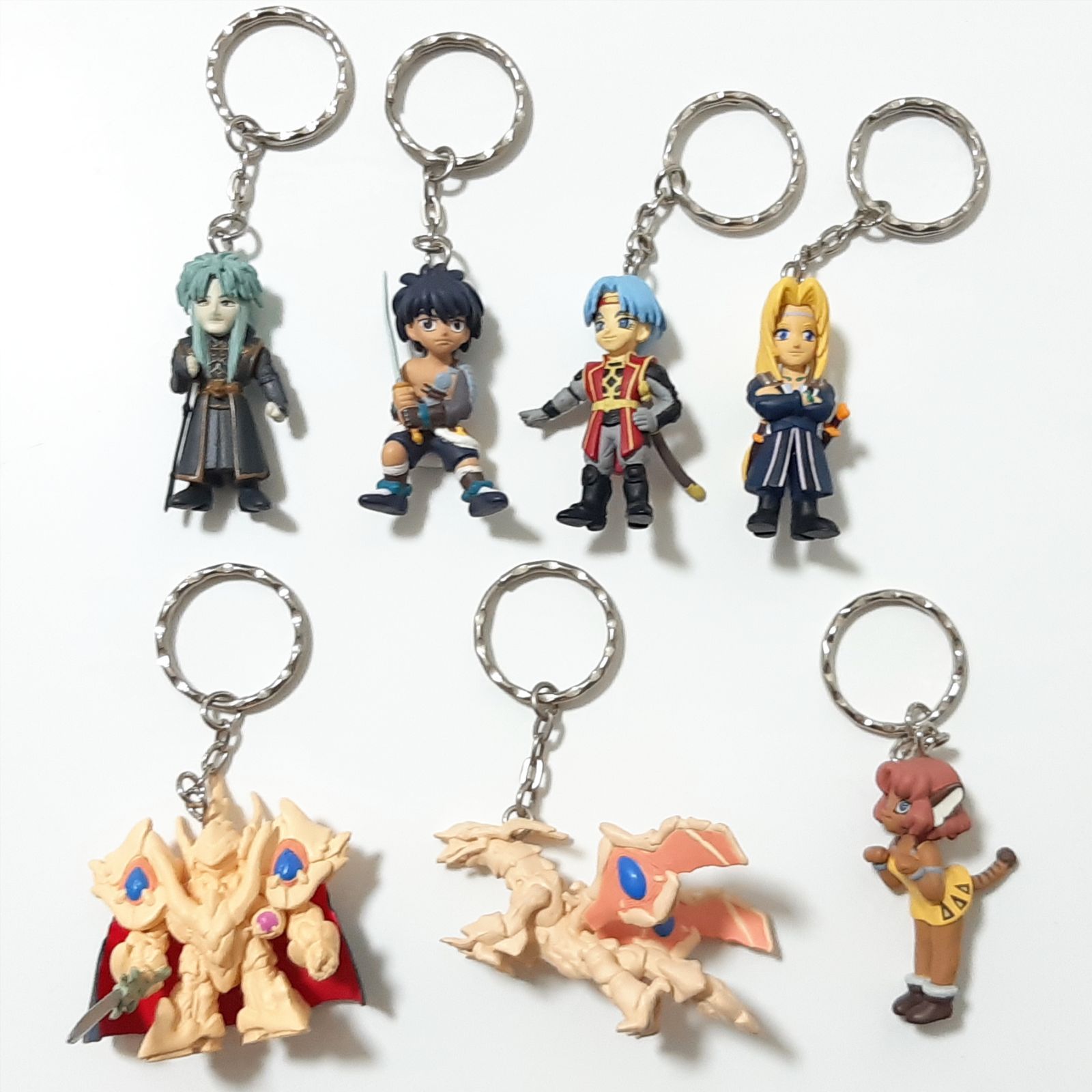 エスカフローネ キーホルダー メルル バァン アレン ディランドゥ 12体まとめ 天空のエスカフローネ フィギュアキーホルダー 7種セット 1990年代
