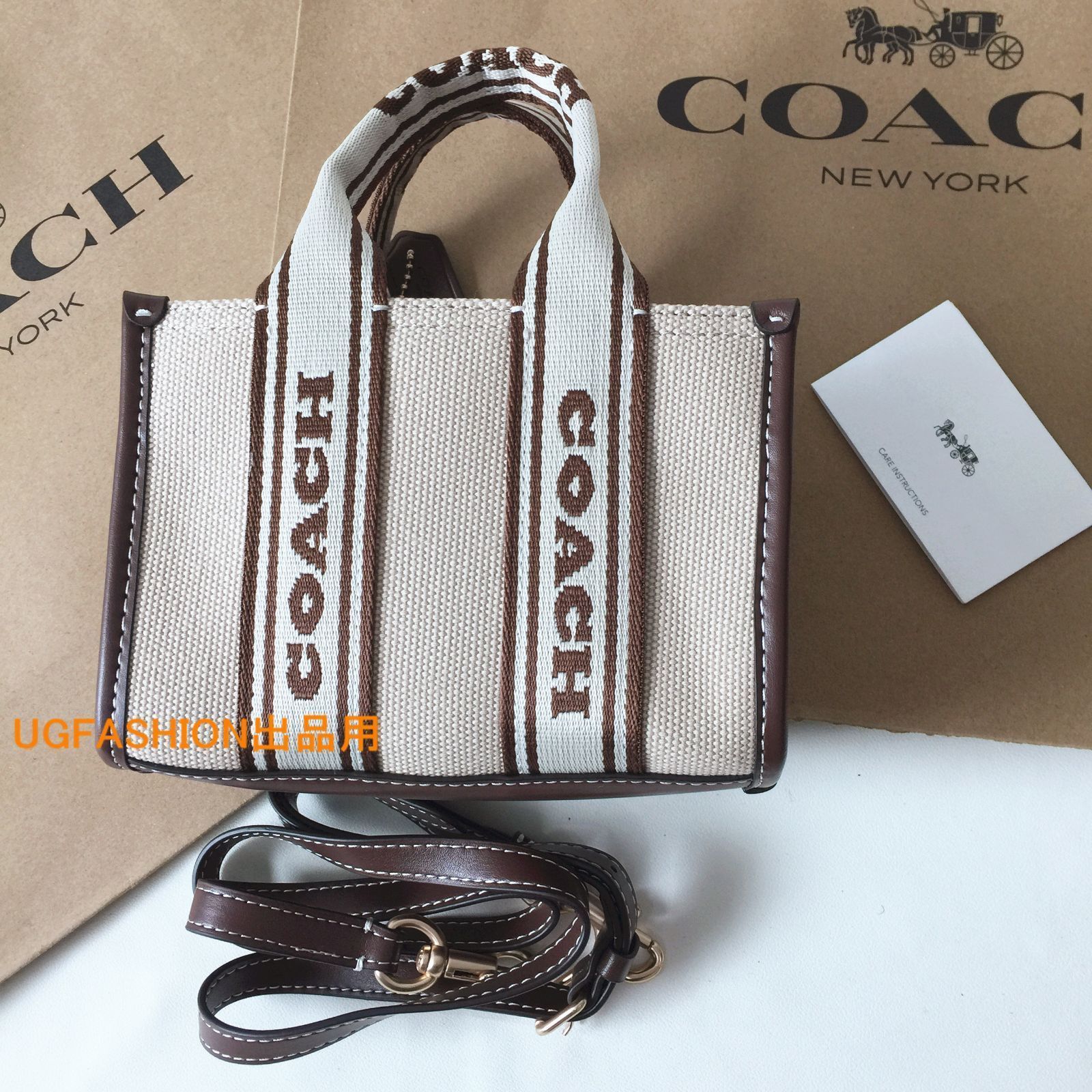 新品未使用 コーチバッグcoach/コーチバッグ ハンドバッグ ミニトートバッグ CS618 ナチュラルマルチ 2WAY ショルダーバッグ  クロスボディー レディースバッグ 斜めがけバッグ アウトレット品 紙袋付属　新品未使用